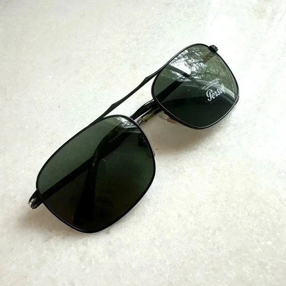 PERSOL RECTANGULAR SUNGLASSES PO2454S 1078/31 MATTE BLACK 60MM 2454 - Picture 2 of 12